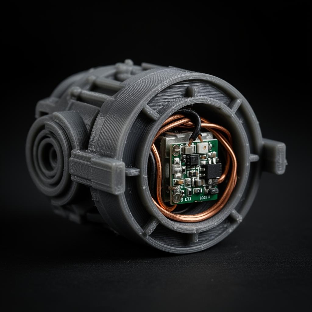 3D printed prop component with exposed electronics